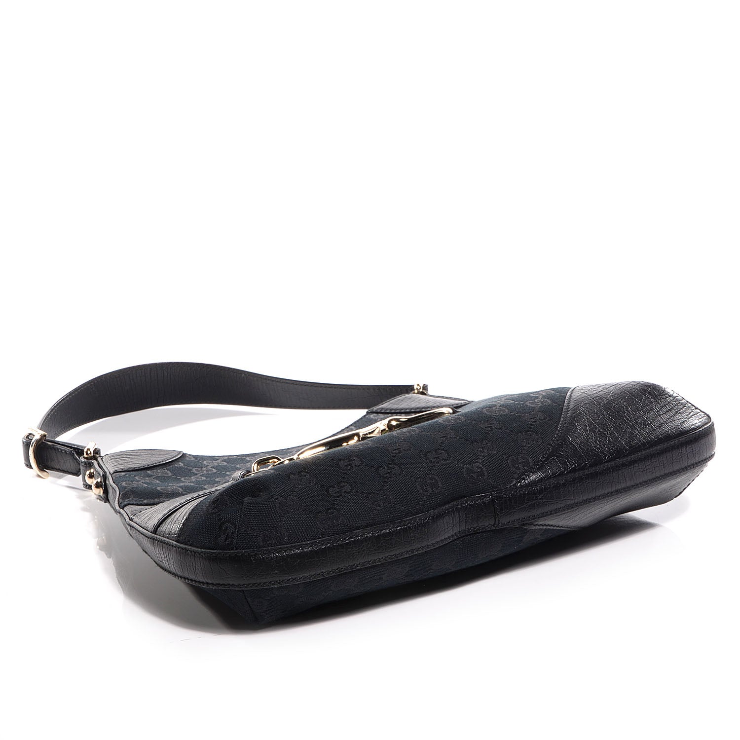 Gucci Monogram Web Hasler Hobo Black 4 of 7