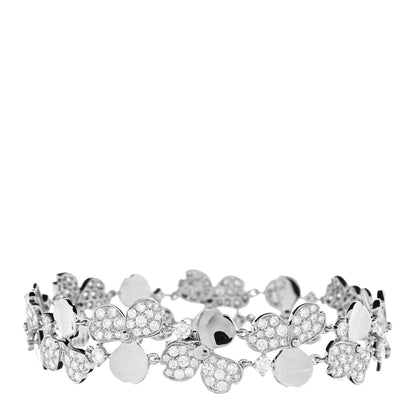 Tiffany Platinum Diamond Paper Flowers Cluster Bracelet 2 of 3