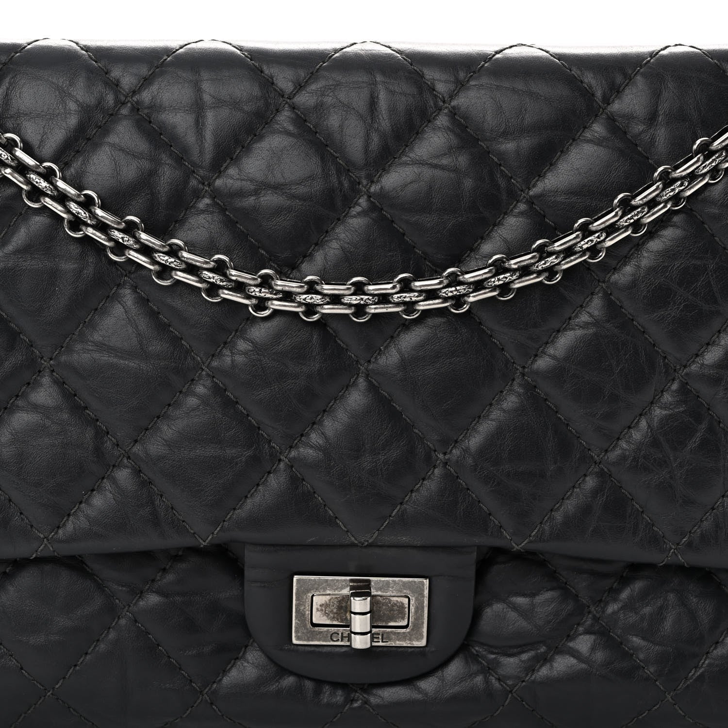 Chanel Aged Calfskin Quilted 2.55 Reissue 226 Flap Grey 8 of 11