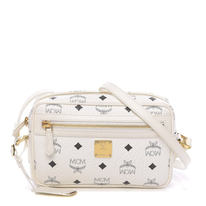 MCM Visetos Small Heritage Line Camera Crossbody Bag White 1 of 9