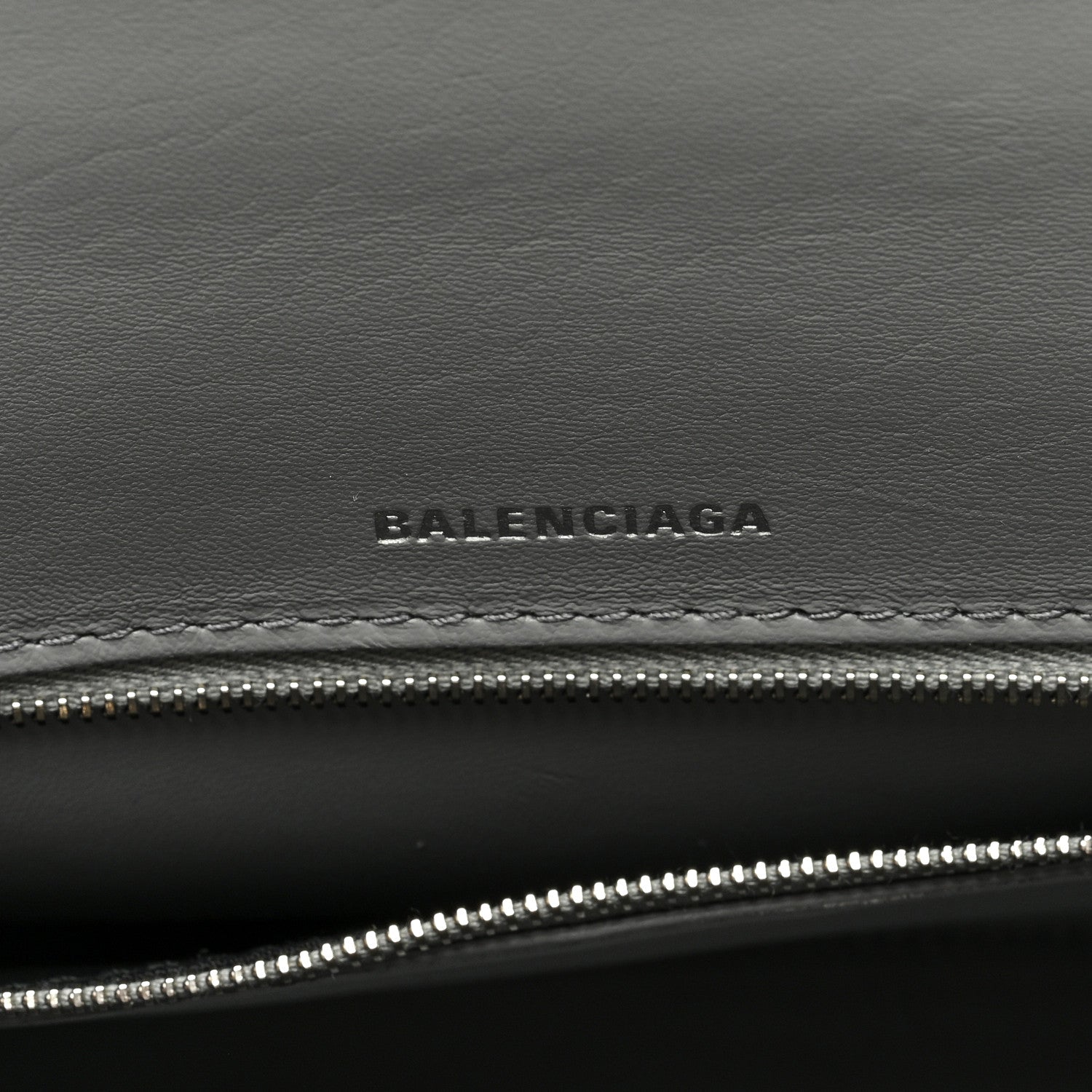 Balenciaga Shiny Calfskin Crocodile Embossed Medium Hourglass Top Handle Bag Balenciaga Grey 6 of 9