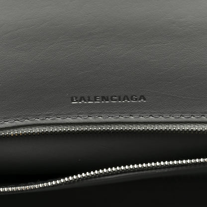 Balenciaga Shiny Calfskin Crocodile Embossed Medium Hourglass Top Handle Bag Balenciaga Grey 6 of 9