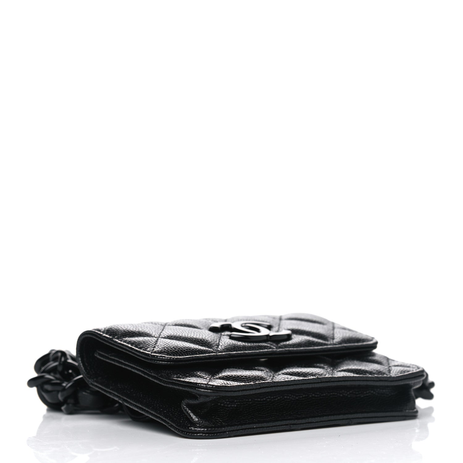 Chanel Caviar Quilted My Everything Belt Flap Card Holder Black 3 of 5