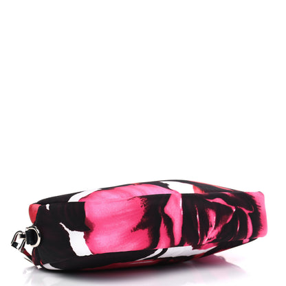 Prada Tessuto Soft Nylon Small Roses Print Convertible Crossbody Wristlet Pink 3 of 4