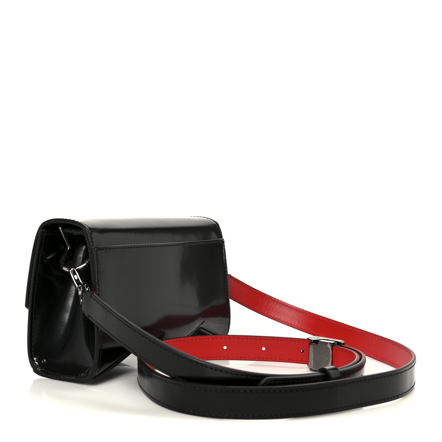 Christian Louboutin Abrasivato Calfskin Loubi54 Clutch Black Gun Metal 3 of 10