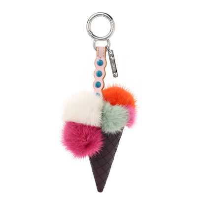 Fendi Mink Fur Calfskin Fun Fair Bag Charm Multicolor 1 of 4