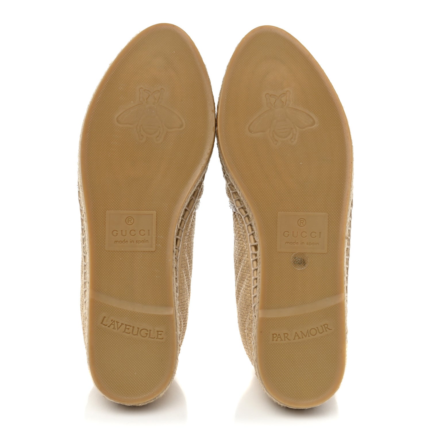 Gucci Straw Elaphe Matelasse GG Marmont Espadrilles 38.5 Natural Cream Brown 5 of 10