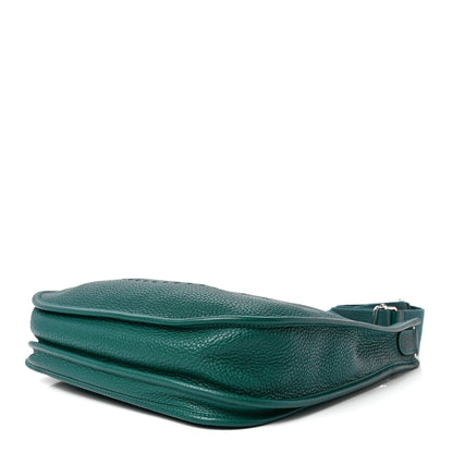 Hermes Taurillon Clemence Evelyne III PM Malachite 10 of 12