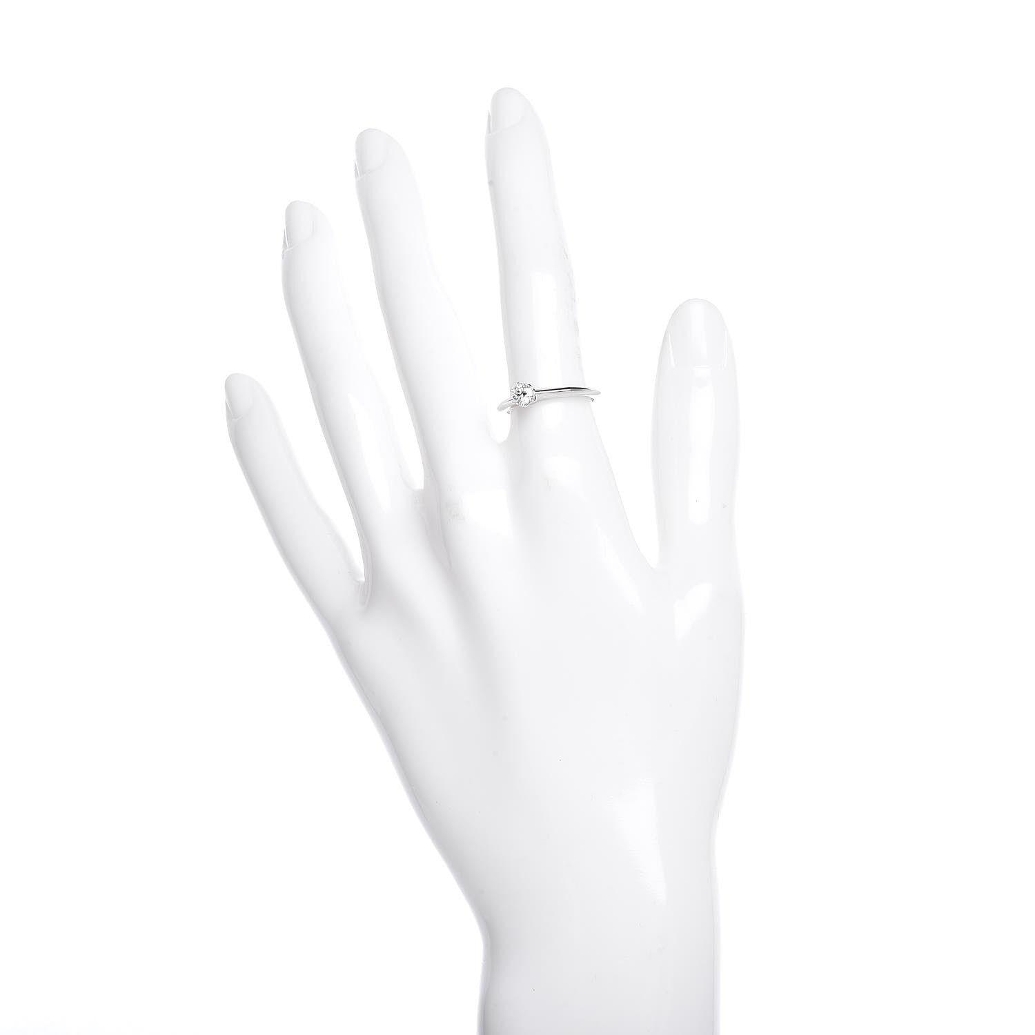 Tiffany Platinum Diamond .26ct Solitaire Engagement Ring 51 5.75 2 of 6