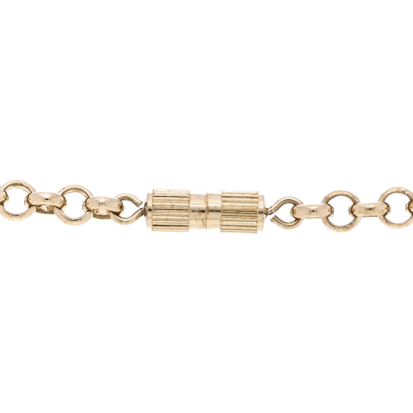 Metal Crystal Charms Identification Necklace Gold