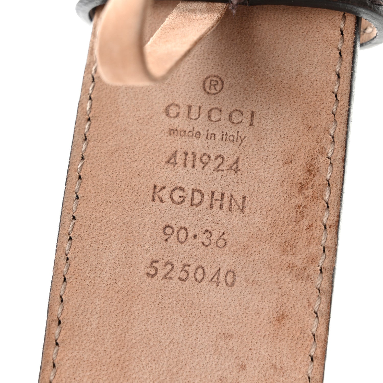 Gucci GG Supreme Monogram Selleria Calfskin Interlocking G 40mm Belt 90 36 Beige Ebony Cocoa 3 of 6