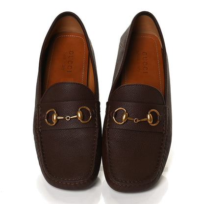 Gucci Hebron Calfskin Mens Horsebit Loafers 8 Light Brown 5 of 12
