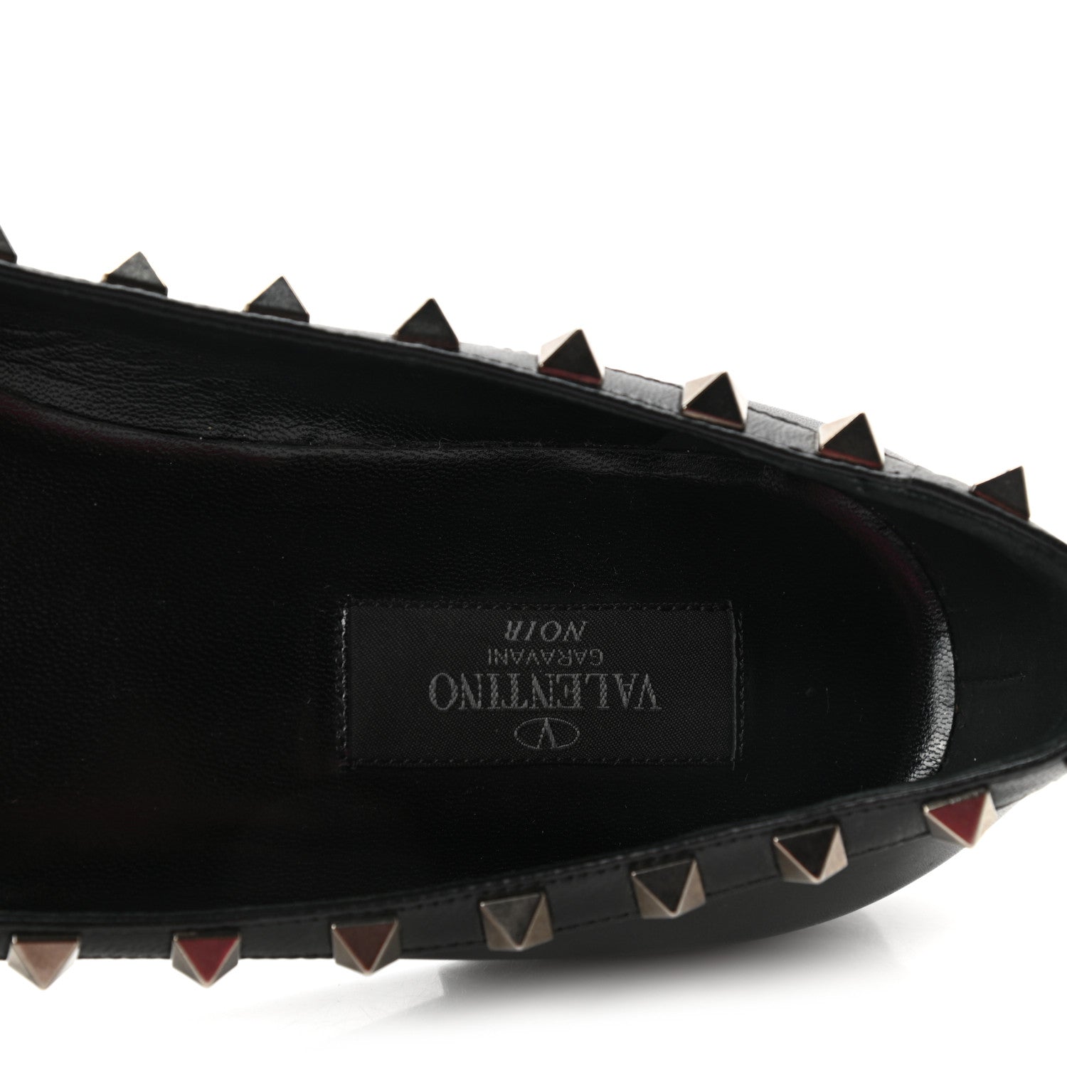 Valentino Garavani Nappa Rockstud Ballerina Flats 37 Black 7 of 9