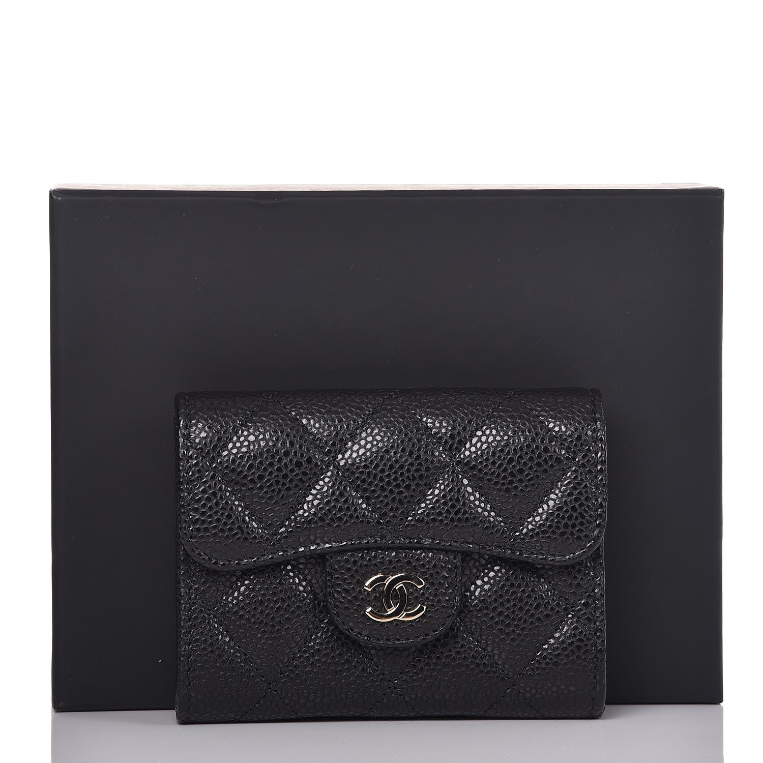 Chanel Caviar Quilted Flap Card Holder Wallet Black 8 of 8