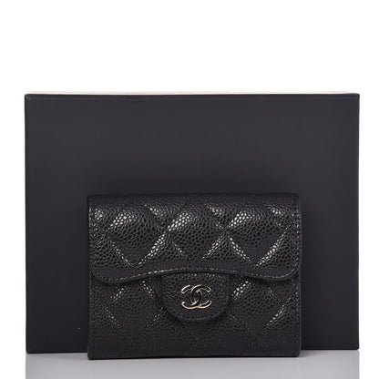 Chanel Caviar Quilted Flap Card Holder Wallet Black 8 of 8