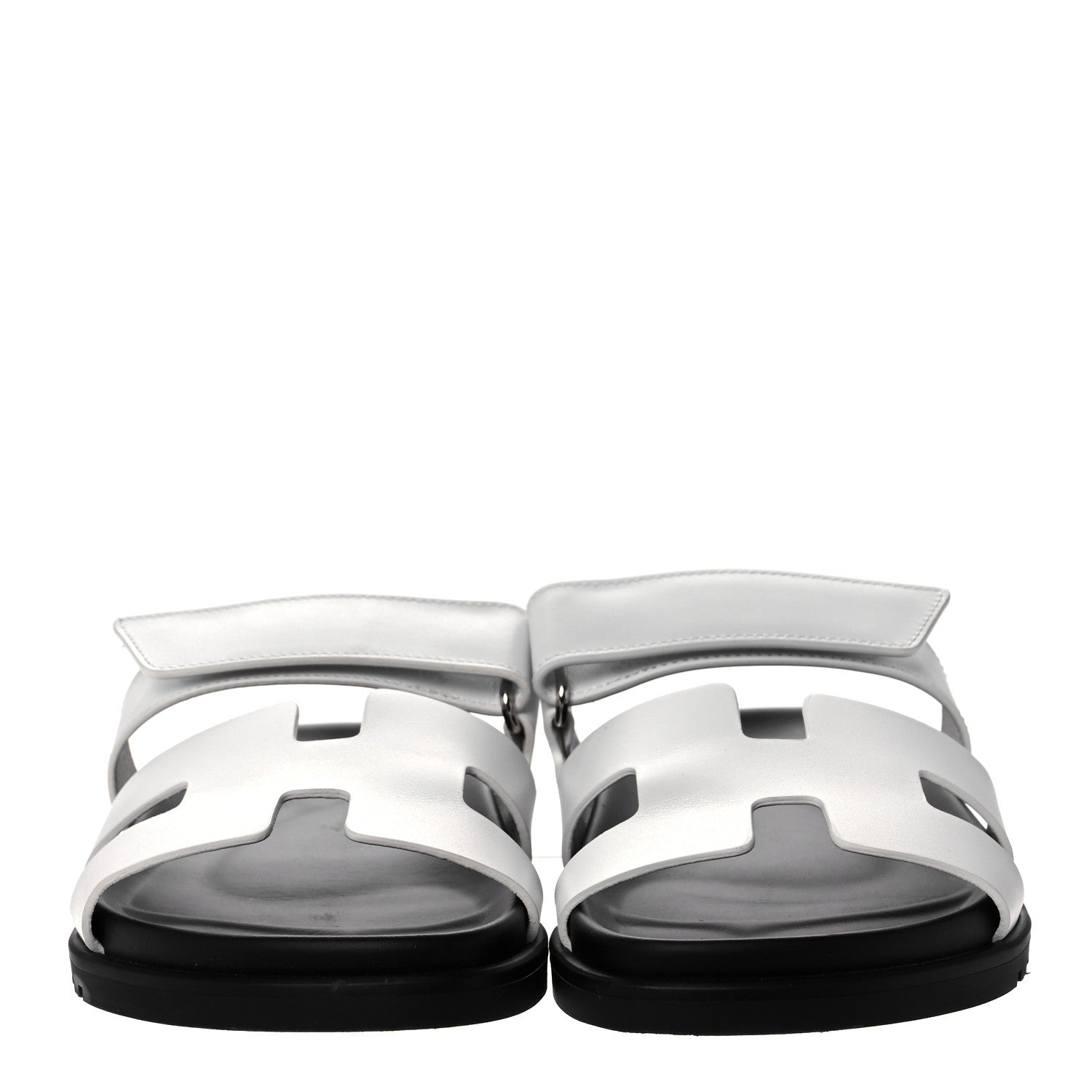 Hermes Calfskin Womens Chypre Sandals 38 White 2 of 8