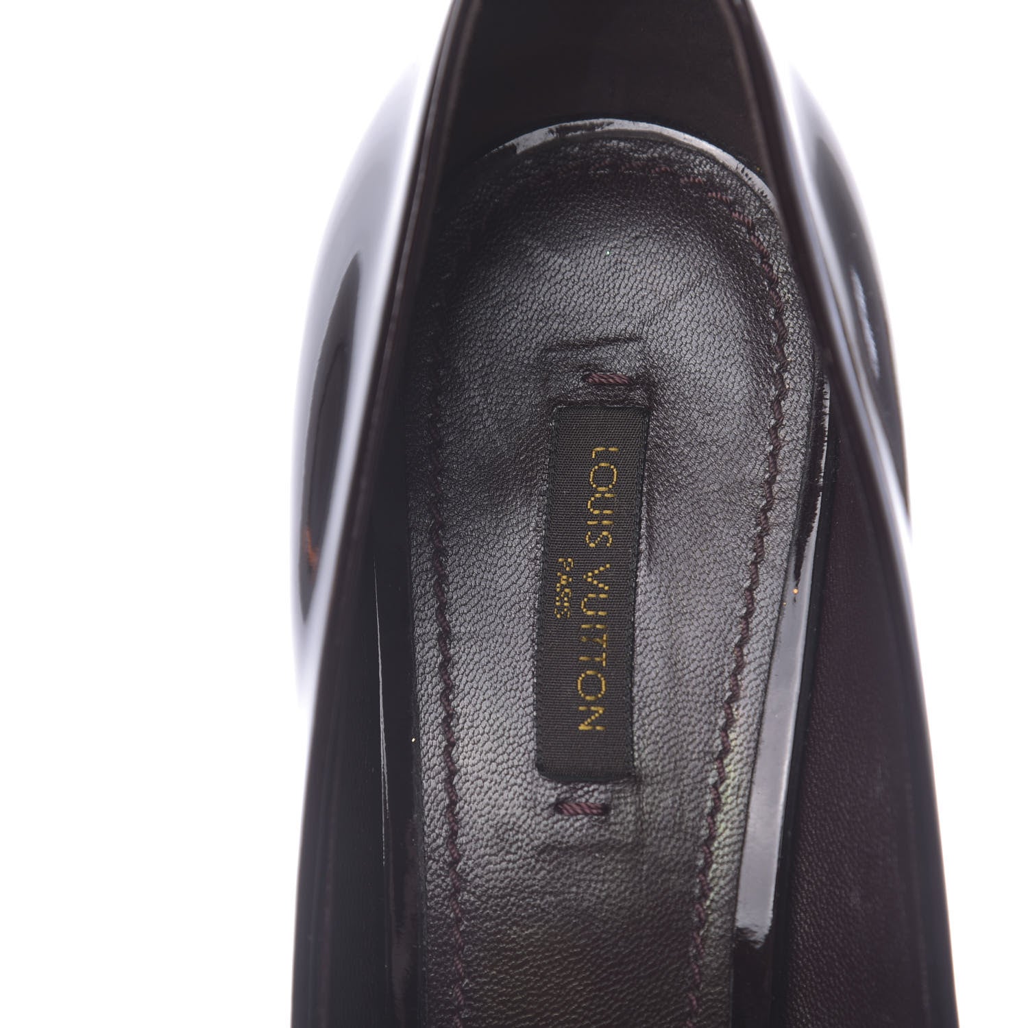 Louis Vuitton Patent Calfskin Oh Really Peep Toe Pumps 39.5 Amarante 6 of 11