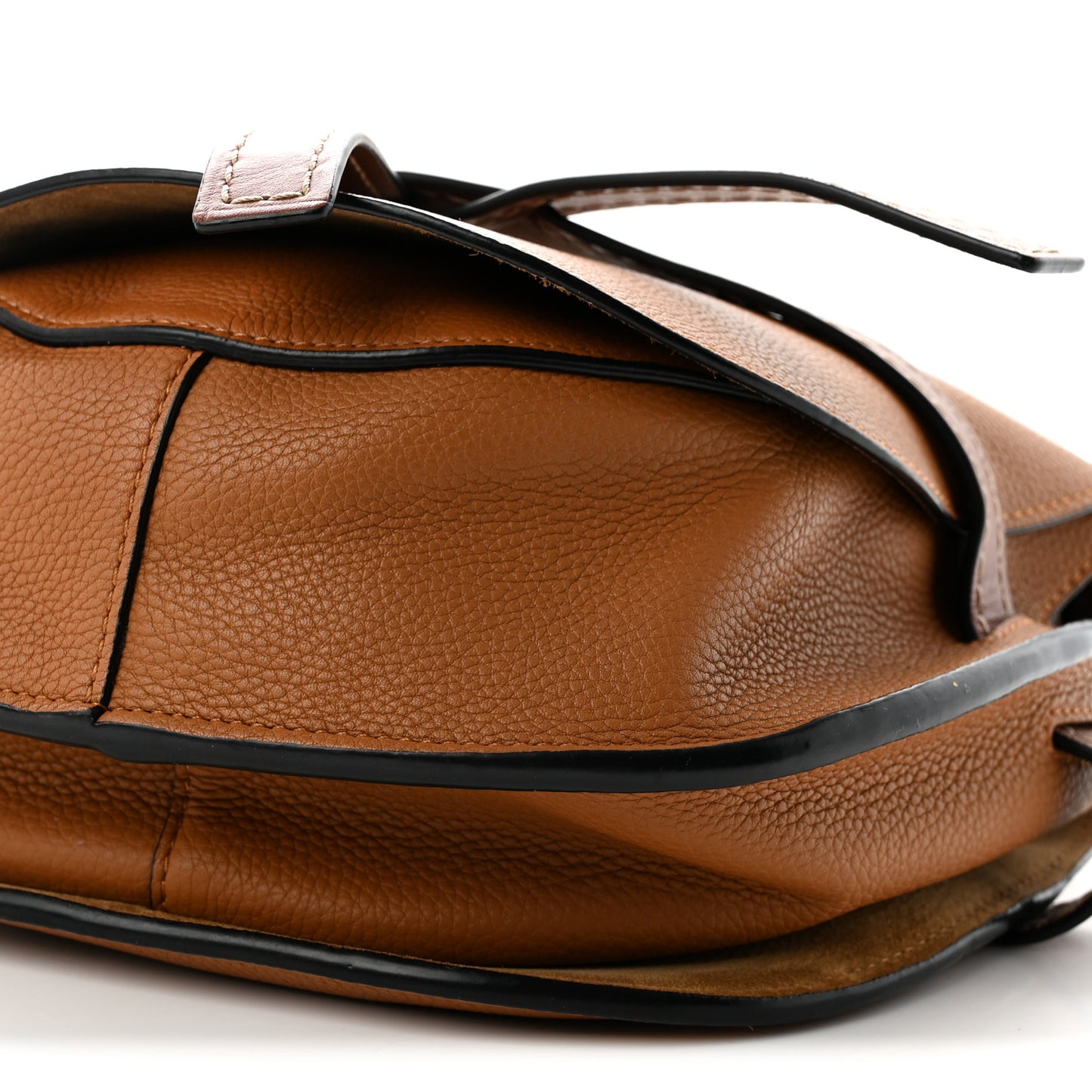 Grained Calfskin Small Gate Crossbody Bag  Caramel Pecan