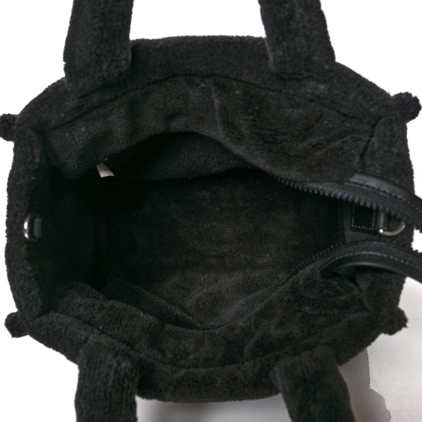 Polyester Mini Terry Tote Bag Black Nickel