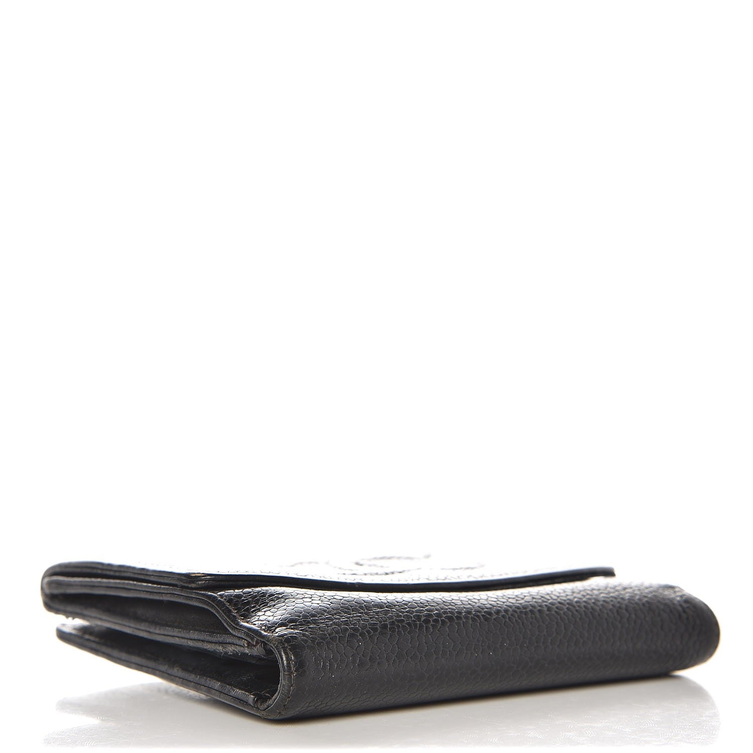 Chanel Caviar Timeless CC Compact French Wallet Black 4 of 12