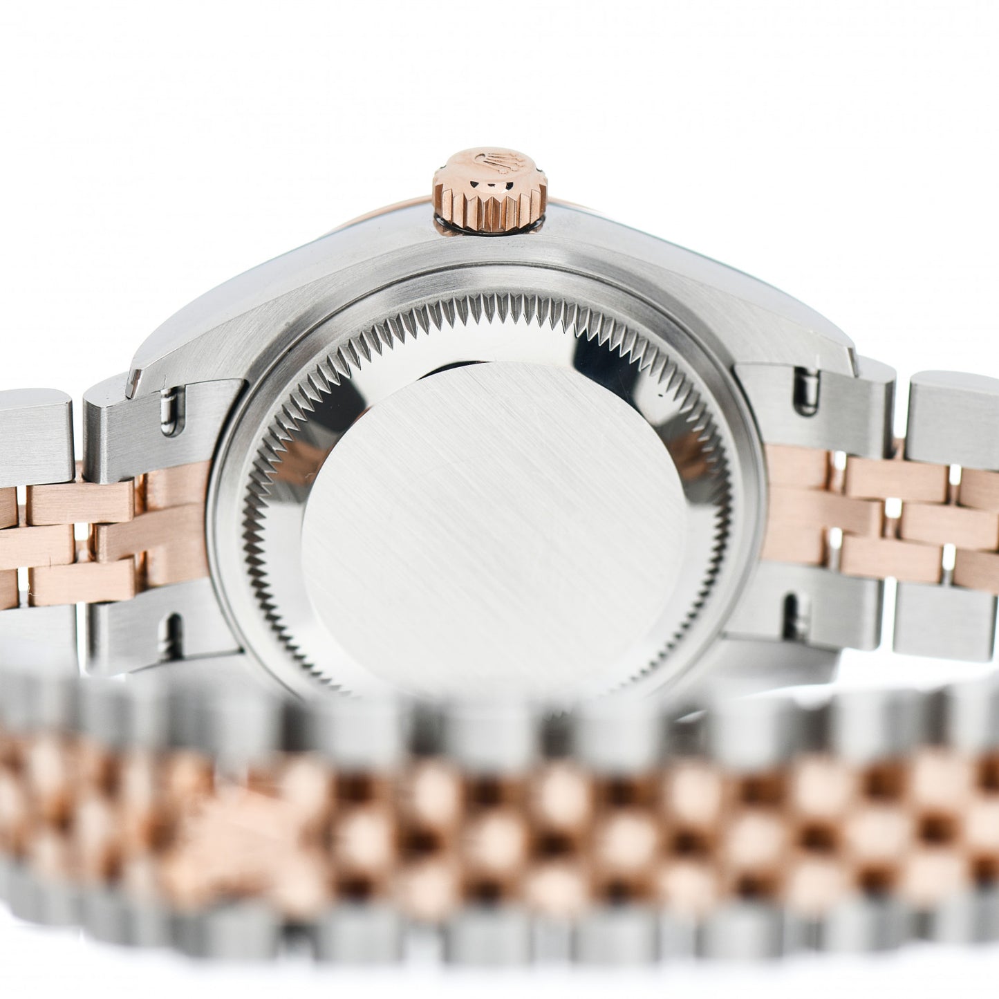 Stainless Steel 18K Everose Gold Diamond 28mm Oyster Perpetual Datejust Watch Aubergine 279171