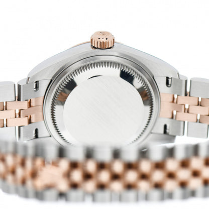 Rolex Stainless Steel 18K Everose Gold Diamond 28mm Oyster Perpetual Datejust Watch Aubergine 279171 4 of 5