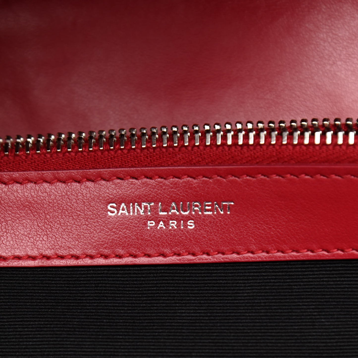 Calfskin Y Quilted Monogram Medium Loulou Chain Satchel Lipstick Red