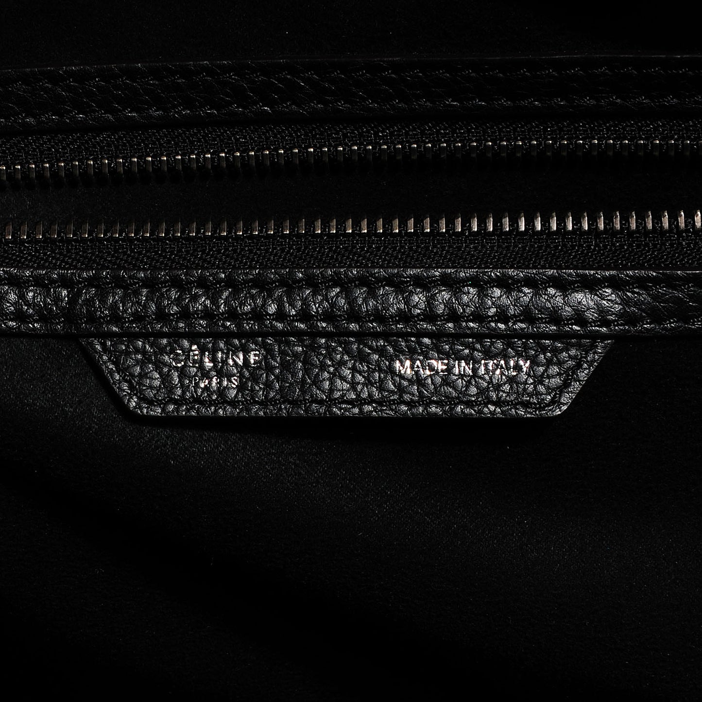 Drummed Calfskin Mini Luggage Black