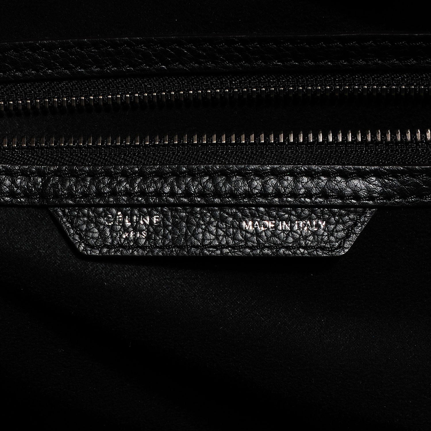 Celine Drummed Calfskin Mini Luggage Black 5 of 8