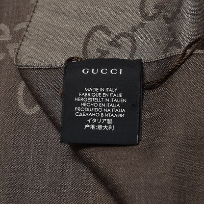 Gucci Wool Silk GG Monogram GGNat Scarf Rope Dark Brown 4 of 5