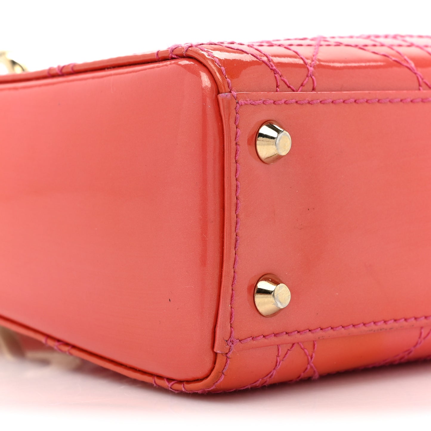 Patent Cannage Mini Lady Dior Pink