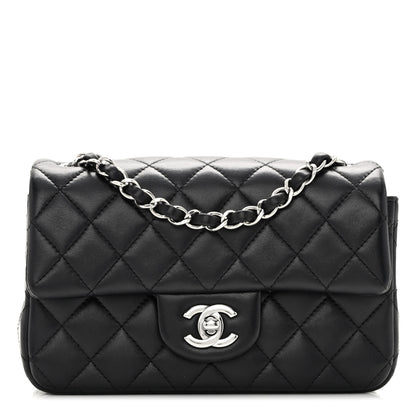 Chanel Lambskin Quilted Mini Rectangular Flap Black 1 of 10