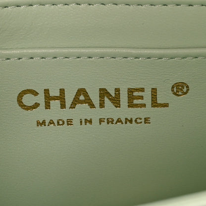 Chanel Lambskin Quilted Mini Square Flap Light Green 7 of 11