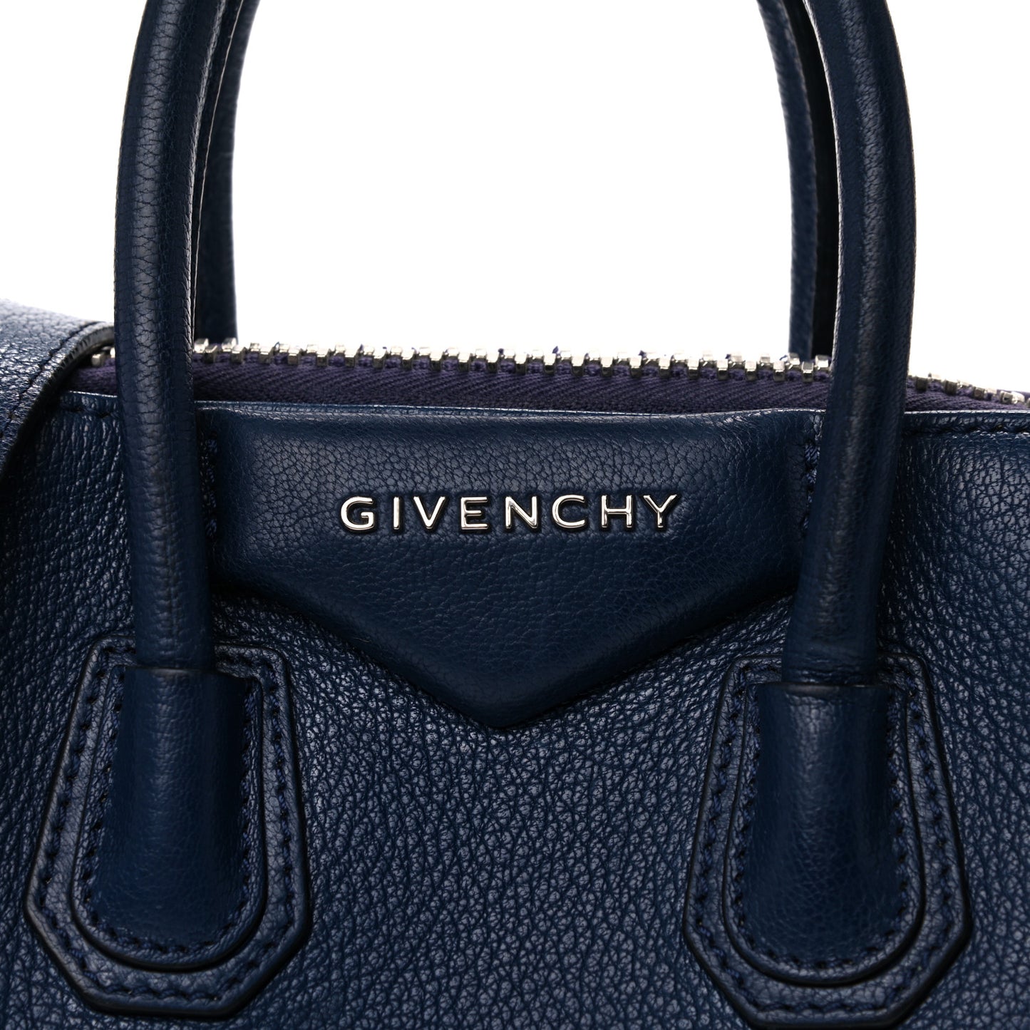 Sugar Goatskin Mini Antigona Navy