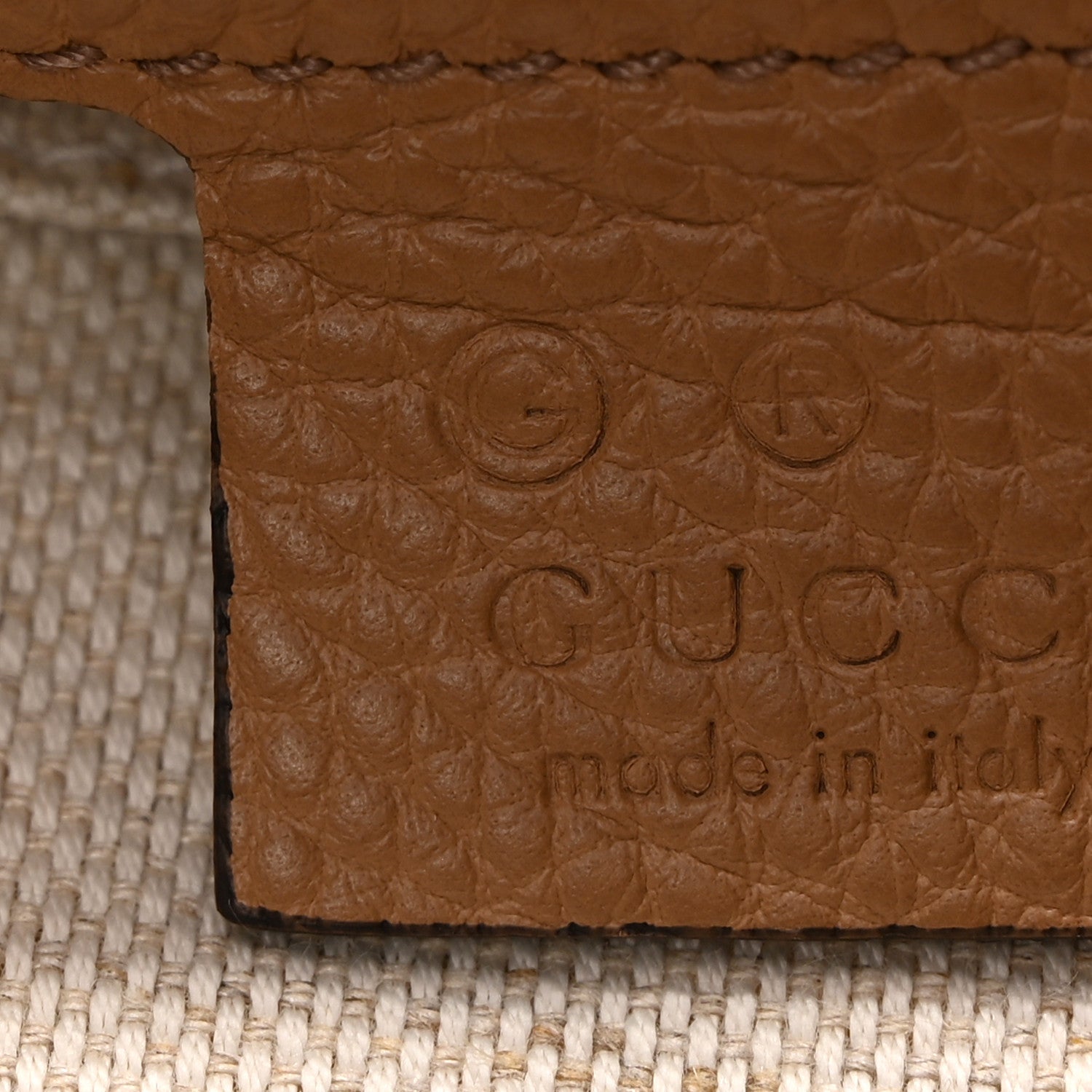 Gucci Pebbled Calfskin Medium Soho Chain Shoulder Bag Camelia 11 of 11