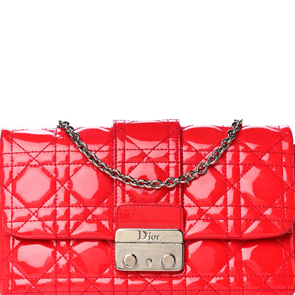 Christian Dior Patent Cannage New Lock Pouch Red 7 of 12