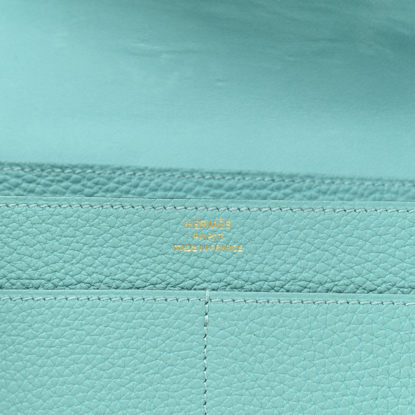 Taurillon Clemence Dogon Duo Wallet Blue Atoll