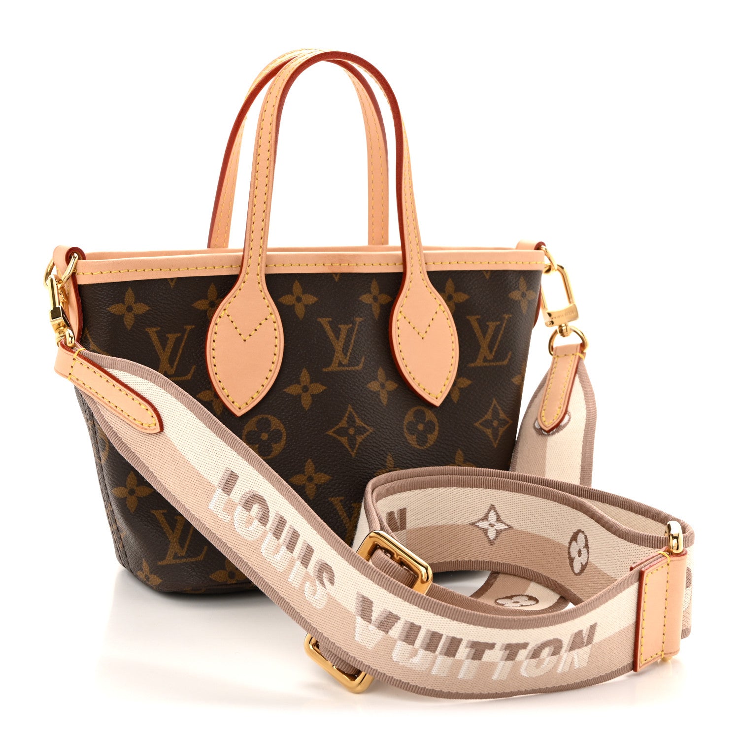 Louis Vuitton Monogram Neverfull BB Beige 3 of 10