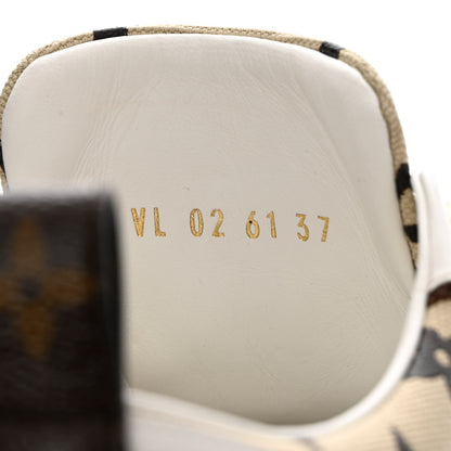 Louis Vuitton Calfskin Monogram Stellar Sneakers 37 Beige 6 of 11