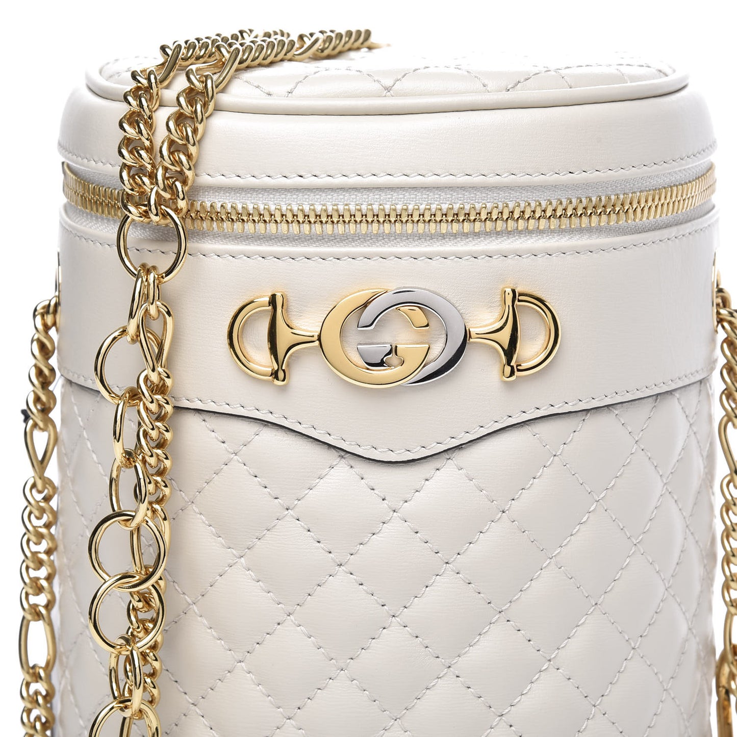 Calfskin Trapuntata Zumi Belt Bag Off White