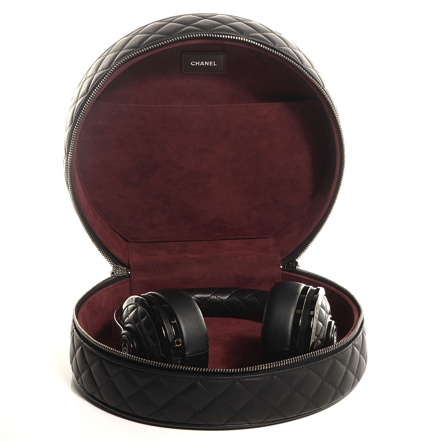 Chanel Lambskin x Monster Wireless Headphones w/ Case Black 8 of 13