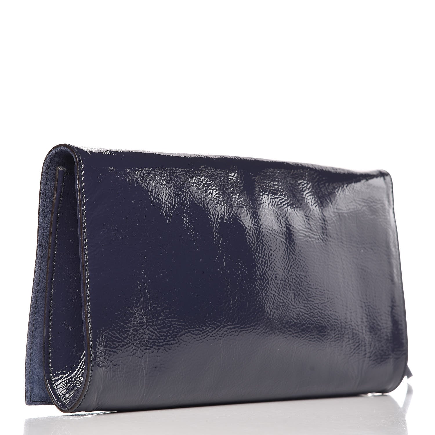 Gucci Soft Patent Medium Soho Clutch Uniform Blue 3 of 12
