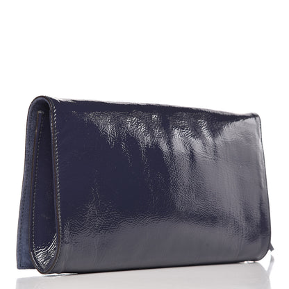 Gucci Soft Patent Medium Soho Clutch Uniform Blue 3 of 12