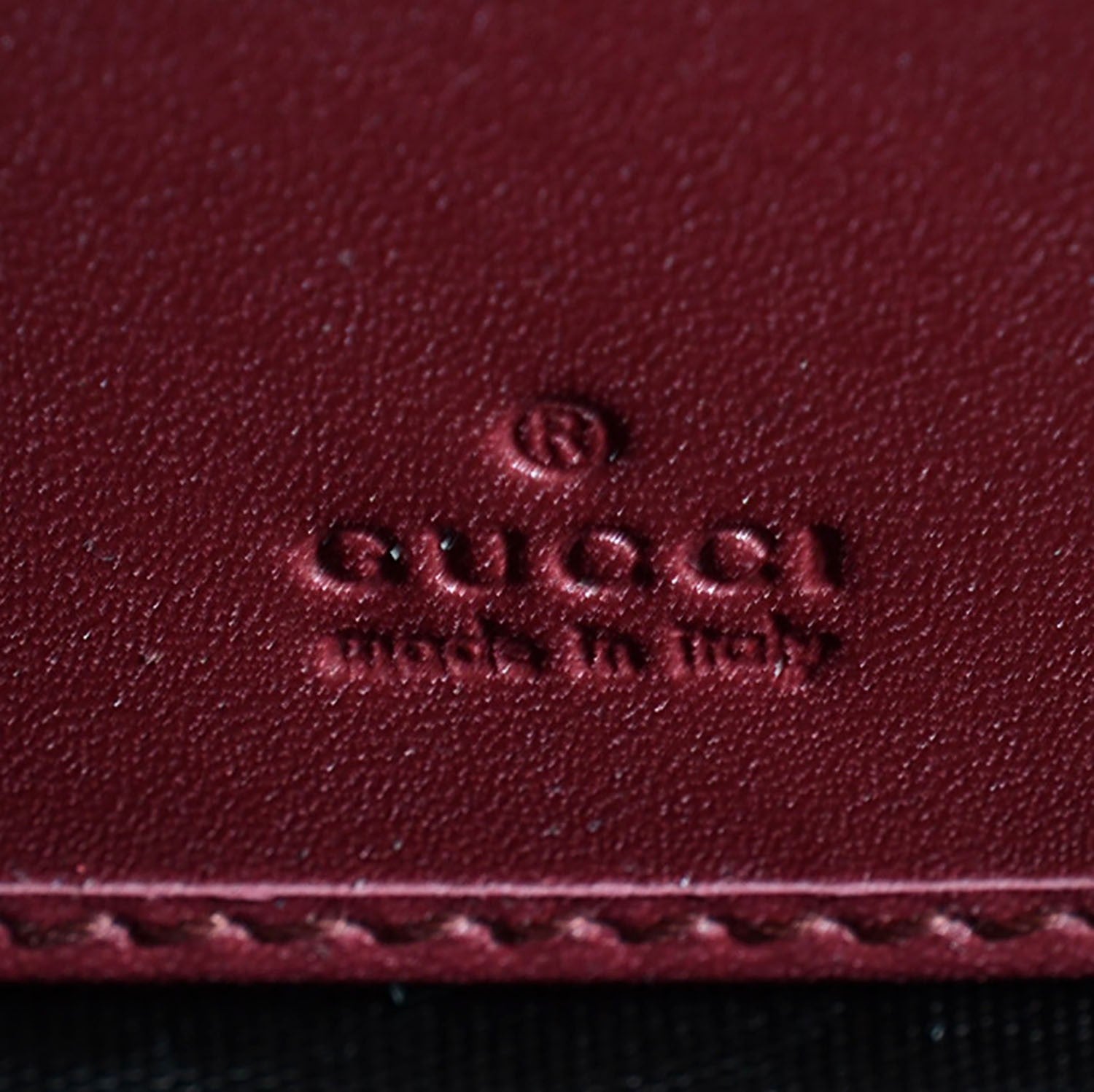 Gucci Shine Guccissima Margaux Calfskin Lovely Zip Around Wallet Tibet Red 6 of 7