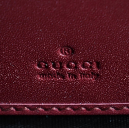 Gucci Shine Guccissima Margaux Calfskin Lovely Zip Around Wallet Tibet Red 6 of 7