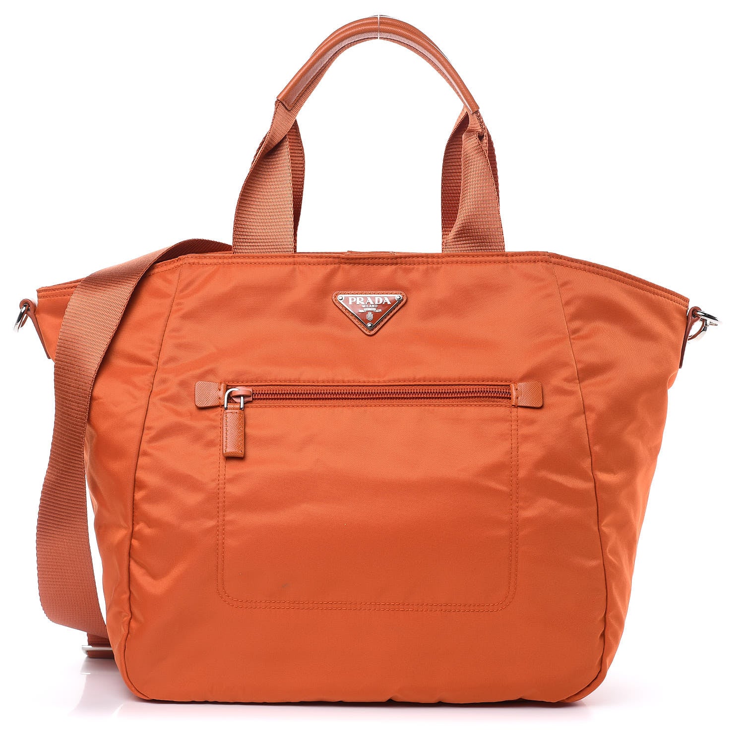 Prada Tessuto Nylon Tote Papaya 1 of 11