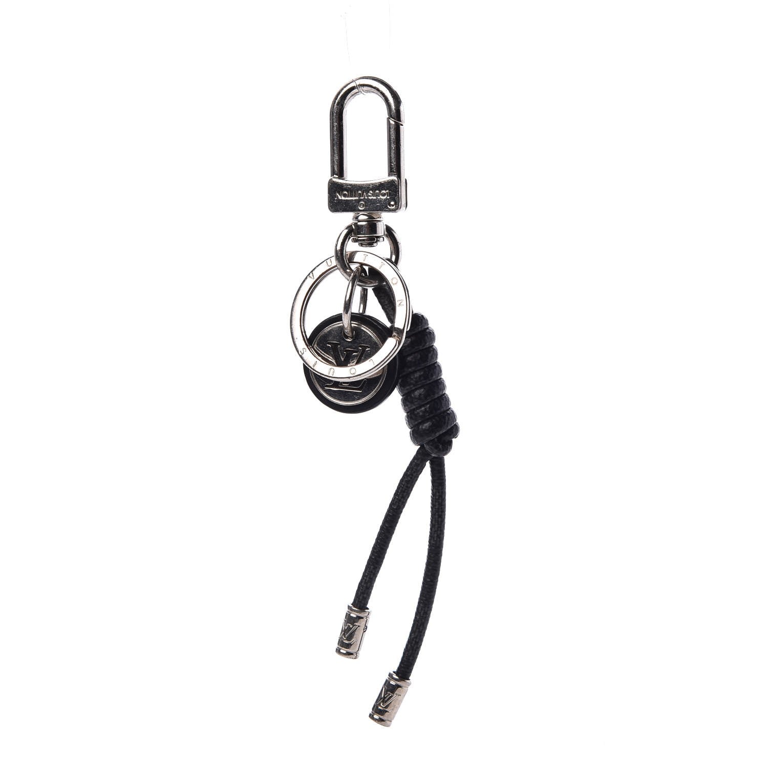 Louis Vuitton Leather Rope Key Holder Black 1 of 2