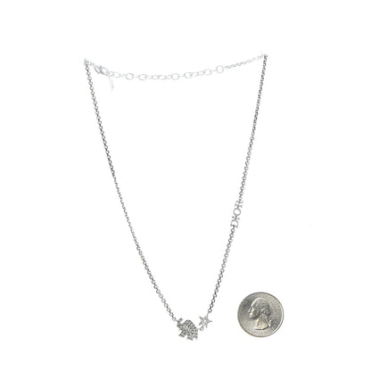 Christian Dior Crystal Star Elephant Necklace Silver 3 of 6