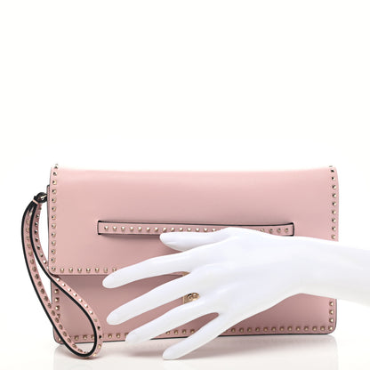 Valentino Garavani Nappa Micro Rockstud Wristlet Clutch Water Rose 2 of 9