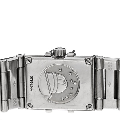 Omega Stainless Steel Diamond Bezel Blue Mother of Pearl 15mm Constellation Quadra Quartz Watch 1537.74.00 4 of 5